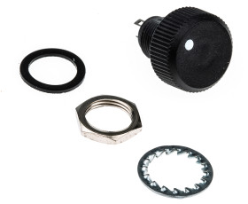 Potencjometr 10kΩ typ Obrotowy Vishay średnica wału 16 mm 1W długość wału 8.8mm średnica 16mm Montaż panelowy