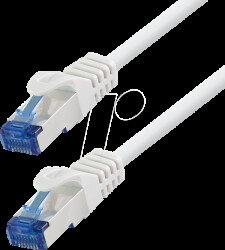 CP4101S Patch cable EconLine, Cat.6a, S/FTP, LSZH, white, 15 m