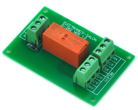ELECTRONICS-SALON Passive Bistable/Latching DPDT 8 Amp Power Relay Module, 24V Version, RT424F24