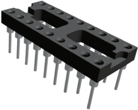 Podstawka DIL 2.54mm Pitch 7.62mm Row Spacing 18 Way, Przepust Formowany Pin, 3A TE Connectivity