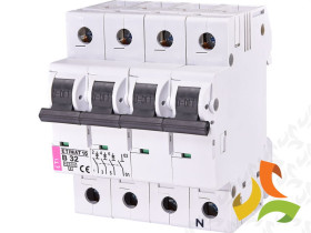 Wyłącznik nadprądowy B 32A 3P+N 10kA ETIMAT10 002126719 ETI