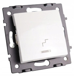 Łącznik włącznik schodowy z podświetleniem biały - Argo 9125