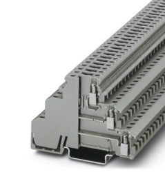 Blok zacisków przelotowych Phoenix Contact poziomy: Potrójny 24 → 12AWGŚruba DIKD 1.5-TG 16A 250 V