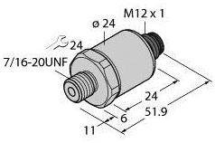 Turck Przetworniki ciśnienia 1 szt. PT60R-1005-I2-H1143
