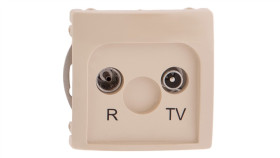 Simon Basic Gniazdo Antenowe Rd/Tv Końcowe Separowane Beżowe Bmzar1/1.01/12