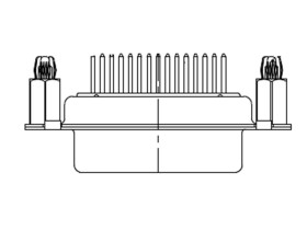 Złącze D-Sub 9-pinowe Żeński Proste Montaż na płytce drukowanej raster 2.84mm
