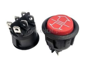 Przełącznik 6A 250V okrągły (ON)-OFF-ON; strzałki