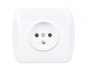 Simon Akord Gniazdo pojedyncze z/u 16A IP20 z przesłona torów białe AGZ1ze/11