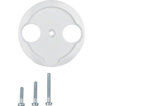 BERKER Serie 1930/Glas Płytka czołowa do gniazda antenowego 2-wyjściowego biały 103920 HAGER