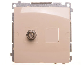 Simon Basic Gniazdo antenowe pojedyncze typu F beżowe BMAF1.01/12