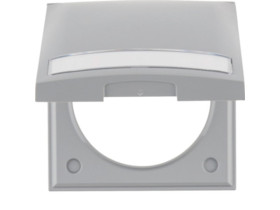 Integro Flow Ramka 1 pojedyncza z pokrywą i polem opisowym szary 919882506 HAGER