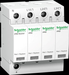 A9L08601 Surge arrester iPRD8r, type 3, 3P+N, Imax 8 kA
