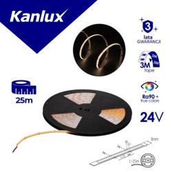 Taśma LED 12V LCOBB 8W/M 12 IP00-NW 760lm/m 4000K Ra90 rolka 25mb 3 lata Gwarancji 38436