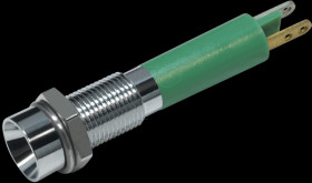 19030351 LED signal light, 3 mm, green, 24 V, indoor recessed, Ø6 mm