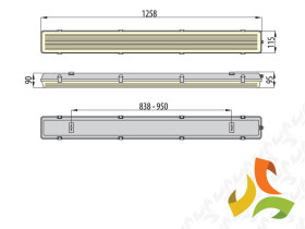 Oprawa hermetyczna 2x36W lampa ścienno sufitowa INNOVO E236 IN-LEH236-30 GTV