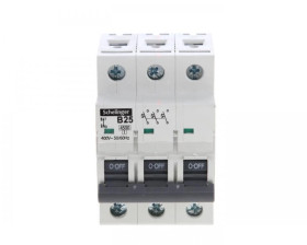 Wyłącznik nadprądowy 3P B 25A 4,5kA AC SCHELINGER A02-G7-3P-B25