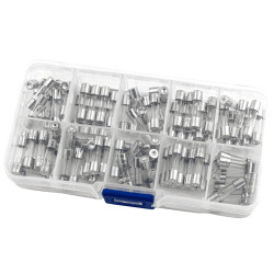 Zestaw bezpieczników szklanych 5x20mm 100 sztuk