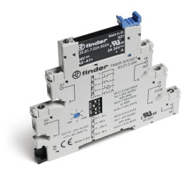 Wąskoprofilowy moduł czasowy 6,2mm (wielofunkcyjny: AI DI GI SW) 1P 6A 12V AC/DC, styki AgNi, szyna DIN 38.21.0.012.0060