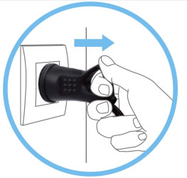 Wtyczka gumowa 16A 230V IP44 z uchwytem czarna AEI602297