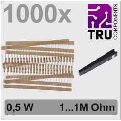 TRU COMPONENTS TC-12888492 Carbon film resistor set Axial lead 0.5W 5% 1000 pc