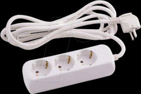 VO-45032 Socket outlet, 3 sockets, 3 m, white
