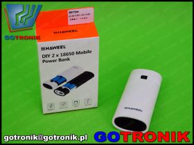 Obudowa powerbank 2 x 18650 biała