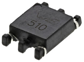 Filtr liniowy SMD sygnału współbieżnego 51 μH -30 → +50% SRF: 100kHz Idc 500mA, rdzeń ferrytowy