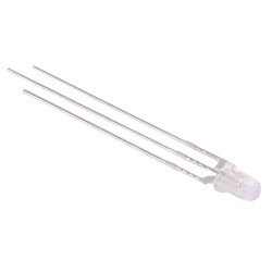 Red / Green 3mm Bi-Colour Water Clear LED 30° Common Cathode