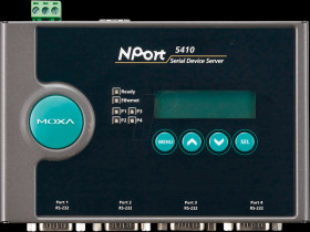 NPORT 5410 4 port device server, 10/100M Ethernet, RS-232, DB9