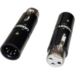 Hicon HI-X3X5-FM XLR Adapter Socket to Plug 1 Pc Durable Design