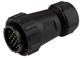 Złącze wielostykowe przemysłowe 17-pinowe Montaż na kablu Wtyczka RS PRO