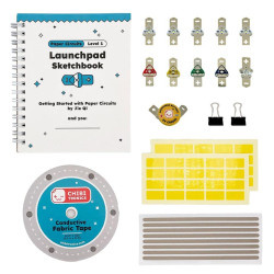 Chibitronics Launchpad sketchbook kit workshop set 12 students - paper circuits level 1