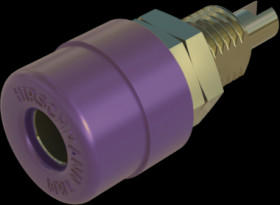 4 mm socket, screw connection, mounting Ø 8 mm, CAT O, purple, 930176709