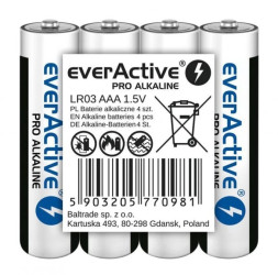 Bateria alkaliczna LR03 / AAA 1,5V everActive Pro /4szt./