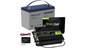 Zestaw Przetwornica Green Cell 12V-Igt/Br230v 300W/600W Czysty Sinus +...