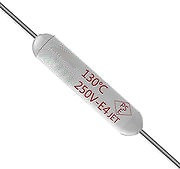 Thermal fuse, 84 °C, 250 V, 3 A, axial