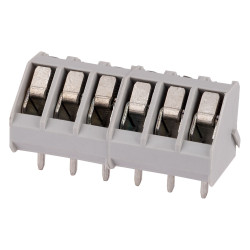 CamdenBoss CTB3000/6 6 Way 24A Low Profile 45&#xB0; Terminal Block 5mm Pitch