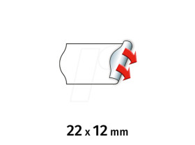 9506155 Price labels, 22x12 mm, permanent, white, 6000 pieces