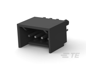 Listwa stykowa PCB 4-pinowe MTA 100 raster: 2.54 mm Pionowy 1-rzędowe TE Connectivity Płyta60 V W osłonie