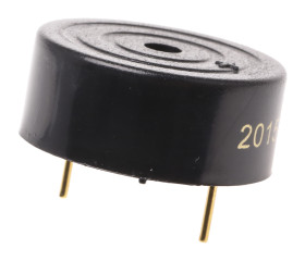 Brzęczyk piezoelektryczny średnica 23.3mm, sygnał ciągły 85dB RS PRO