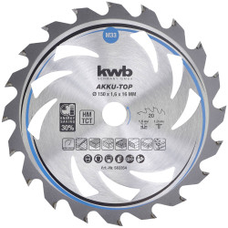 kwb 583354 Circular Saw Blade Carbide-tipped 150mm 20 cogs cordless