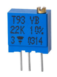 Potencjometr dostrojczy 100kΩ THT 0.5W 21 (elektryczny), 23 (mechaniczny) -zwoje Regulacja górna 2,2 mm