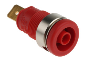 Gniazdo bananowe Żeński Wypustka typ Gniazdo bananowe Czerwony 32A Hirschmann Test & Measurement rozmiar 4 mm