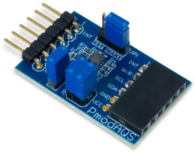 Zestaw rozwojowy czujników, Moduł rozszerzający, Pmod AQS: Digital Gas Sensor for Air Quality, I2C, SPI
