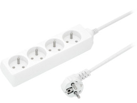 Przedłużacz 4-gniazda z/u 10A 7m /OMY 3x1/ biały PS-470