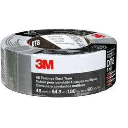 3M 7100158345 All Purpose Duct Tape DT8, Silver, 48 mm x 55 m, 0.2 mm