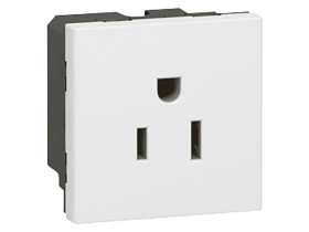 MOSAIC Gniazdo pojedyncze z uziemieniem standard USA białe 077504 LEGRAND