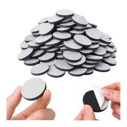 Mikroguma Dwustronna 200 sztuk 1,5mm fi-10mm Czarna Podkładka z Klejem