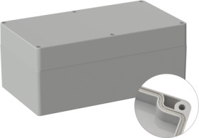 PC enclosure, (L x W x H) 360 x 200 x 149.5 mm, light gray (RAL 7035), IP66, 5U250500