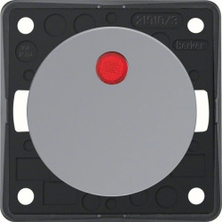 Integro Flow Łącznik klawiszowy przyciskowy podświetlany z czerwoną soczewką szary połysk 937722507